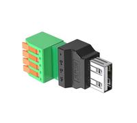 Hangsu Connessione USB 2.0 un tipo maschio femmina spina con 4 pin terminali a vite Dettaglio per la luce del ventilatore linea dati USB connettore senza saldatura