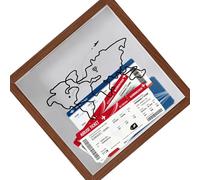 Hangsu Cornice in legno per eventi musicali per spettacoli di ricordi con tema viaggi mondiali, 20 x 20 cm, espositore per amanti della musica, idea regalo, Misura unica, come descritto