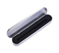 Hangsu Custodia protettiva per penna stilografica singola in metallo per penne stilografiche, custodia protettiva per penne stilografiche, Argento, Bellezza di massa