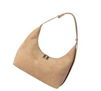 Hangsu Elegante borsa in pelle scamosciata con tracolla regolabile design spazioso interno borsa a tracolla adatta per lo shopping eventi casual vari borsa in pelle scamosciata, Albicocca