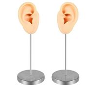 Hangsu Forma professionale dell'orecchio sinistro destro del silicone per la formazione cosmetica realistica umana manichino gioielli vetrina puntelli modello in silicone, Misura unica, come descritto