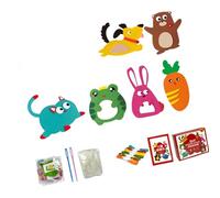 Hangsu Giocattolo educativo del mestiere del cucito per i bambini del gioco creativo del feltro non tessuto fatto a mano di progetti che fanno materiali per la decorazione Kit di cucito per