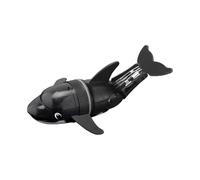 Hangsu Giocattolo interattivo per vasca da bagno con delfino in movimento gioco di rollover per bambini dai 3 anni in su design nero automatico Tumbling nuoto delfino giocattolo