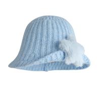 Hangsu Multiuso Star Decorato Poliestere Knit Cap Design Pieghevole Uomini Donne Usa Leggero Inverno Cappello Regolabile Poliestere Pescatore Berretti, Azzurro, Taglia unica