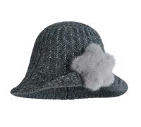 Hangsu Multiuso Star Decorato Poliestere Knit Cap Design Pieghevole Uomini Donne Usa Leggero Inverno Cappello Regolabile Poliestere Pescatore Berretti, Grigio scuro, Taglia unica