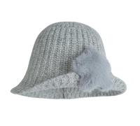 Hangsu Multiuso Star Decorato Poliestere Knit Cap Design Pieghevole Uomini Donne Usa Leggero Inverno Cappello Regolabile Poliestere Pescatore Berretti, Grigio chiaro, Taglia unica