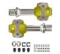 Hangsu Pedali regolabili per biciclette con blocco automatico in lega di alluminio leggere e senza clip per migliorare l'efficienza del ciclismo, bici da strada, cuscinetti sigillati