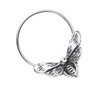 Hangsu Piercing da naso in lega robusta, con teschio e falena, design portatile, design portatile per trendsetter alla moda e tifosi gotici con teschio e falena, One Size, come descritto, come