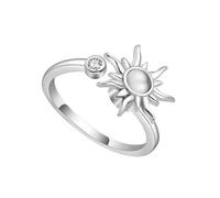 Hangsu Rotanti Fidgets Anelli Girasoli Regolabile Design Gioielli in Rame per Ansia Sollievo Donne Stress Riduzione Accessorio Girasoli Rame Spinner Anelli, One Size, come descritto, come descritto