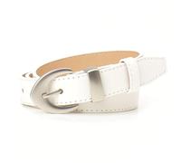 Hangsu Semplice PU Cintura In Vita Dimagrante Dimagrante Design Pin Fibbie Cintura Per Lo Styling Quotidiano E Formale Evento Pantaloni Donna Moda, bianco, Taglia unica