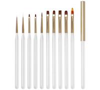 Hangsu Set di pennelli per nail art, 10 pezzi, pennelli per pittura artistica, pennelli per nail art, pennelli per nail art, strumenti per saloni di bellezza