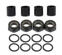 Hangsu Set di riparazione hardware per longboard Rondella di velocità Cuscinetto Distanziale Dado Skateboard Blocco Dado Assi Camion Rondelle Set Distanziale Accessori Standard Skateboard