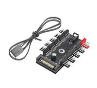 Hangsu Splitter da 1 a 10 vie Hub 4Pin PWM Fan Power Supply Cable Control Sistema di raffreddamento, per migliori prestazioni di raffreddamento, facile installazione