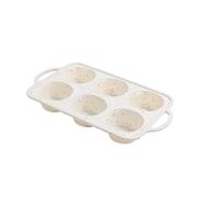 Hangsu Stampo flessibile per muffin con struttura in metallo per uso alimentare e muffin, facile rilascio, design maculato, silicone, utensili da cucina