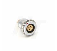 HangTon 0B Connettore circolare push pull in metallo con montaggio a pannello Uovo 4 pin contatti maschio femmina (4P, zoccolo)
