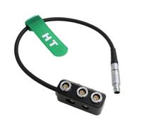 HangTon 12/24V Power RS Splitter Box per ARRI Alexa Sony Venice DSMC2 Camera 3 Pin Maschio a 3 x Fischer RS Femmina, 1 a 3 Triplo
