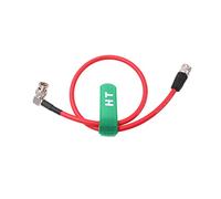 HangTon 12G SDI Raw 4K 60p Cavo video da angolo retto a BNC 75 ohm coassiale schermato per telecamera Sony FS7 FX9 FX6 Alexa DSMC2 Blackmagic SmallHD Atomos Monitor (50cm, rosso)