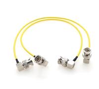 HangTon 2 cavi video BNC 3G HD SDI per Teradek Hollyland Atomos SmallHD Feelworld Portkeys Monitor Blackmagic Sony Canon ARRI RED Camera, sottile, morbido, ad angolo retto, BNC, 60 cm