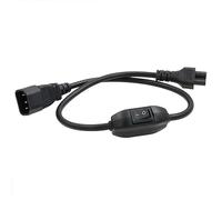 HangTon Adattatore AC per computer portatile con interruttore on/off IEC320 C14 fino a C5 Mickey Mouse per UPS PDU 250 V 2,5 A 30 cm