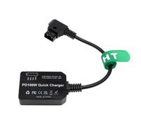 HangTon Adattatore di alimentazione da D-Tap a USB-C, PD 100 W 5/9/12/20 V per fotocamera Canon Sony Lumix, motore di messa a fuoco, monitor telefono portatile, batteria V-Mount, bidirezionale