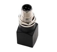 HangTon Adattatore di rete M12 4 pin D codificato maschio a RJ45 femmina per switch Ethernet industriale Profinet Ethernet/IP EtherCat Automation Sensor Encoder, velocità, impermeabile