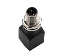 HangTon Adattatore di rete M12 a 8 pin con codifica A maschio a jack RJ45 per switch Ethernet industriali per l'automazione del sensore di automazione, CAT5e CAT6 velocità 1 Gbps, impermeabile