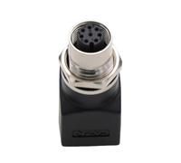 HangTon Adattatore Ethernet, M12 8 pin codificato A femmina a connettore RJ45 per interruttore di rete, encoder sensore di automazione di controllo macchina industriale, CAT5e CAT6 1Gbps