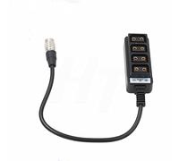 HangTon Adattatore splitter per alimentazione a 4 porte Hirose da 4 pin a D-tap per fotocamera Sony F5 F55 e unità di alimentazione BDS (30 cm)