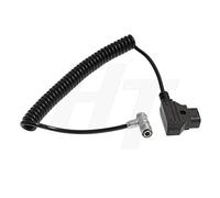 HangTon BM5 BM7 HH7 HS7T Monitor D-Tap Aviation 4 Pin Cavo di alimentazione per PortKeys, a spirale ad angolo retto 4P (gomito)