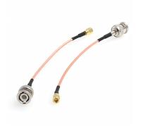 HangTon BNC maschio SMC femmina Jumper RF coassiale RG316 cavo adattatore placcato oro a bassa perdita 50 Ohm (15 cm, 2 pezzi)