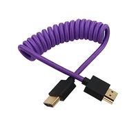 HangTon Cavo 4K 8K 60p tipo A HDMI 2.1 a HDMI, intrecciato per Atomos Ninja V SmallHD Blackmagic Portkeys Feelworld Monitor Fuji X-T5 Sony FX30 A7R5 Canon Nikon Z9 Camera, viola