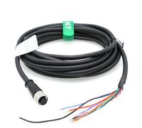 HangTon Cavo a 12 pin per sensore attuatore visione artificiale Cognex in vista 9000 2000 300 Omron V430 F430 Baumer, M12 A-Coded femmina a filo nudo, 40 m