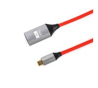 HangTon Cavo adattatore USB-C a HDMI 4K60p per iPhone 15/16 Pro Max, MacBook Pro/Air, Samsung Huawei Laptop Phone to TV Monitor Proiettore Display, Screen Mirroring, rosso intrecciato, 20 cm