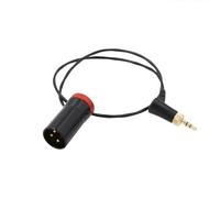 HangTon Cavo audio a basso profilo per Sennheiser 500 Sony UWP Deity Wireless a Sony FX9 Canon C300 XF605 Zaxcom 833, bloccaggio da 3,5 mm 1/8" a XLR 3 pin ad angolo retto 50 cm rosso