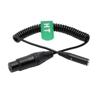 HangTon Cavo audio a spirale per Canon C70 Blackmagic BMPCC 4K 6K Pro BMCC Camera Video Assist Monitor, Mini XLR TA3M a XLR 3 Pin