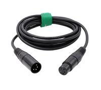HangTon Cavo audio bilanciato XLR da maschio a femmina XLR a 4 pin a 4 pin per microfono, registratore, mixer, amplificatore per cuffie (4 metri)