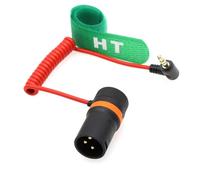 HangTon Cavo audio da 3,5 mm Mini Jack a XLR 3 pin per microfono BOYA Rode Wireless GO II su Sony FX9 FX3 Canon fotocamera Mixer Recorder, angolo retto maschio rosso intrecciato 50 cm