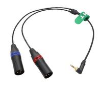 HangTon Cavo audio per mixer registratore amplificatore microfono DJ strumento musicale ricevitore fotocamera, 3,5 mm 1/8 "a 2 XLR 3 pin maschio sinistro destro bilanciato 2 canali 50 cm