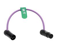 HangTon Cavo audio per registratore mixer microfono altoparlante audio mixpre 10 II zoom F8n Zaxcom Sony Canon Camera, XLR 3 pin maschio a femmina, basso profilo Right Angle viola 30 cm