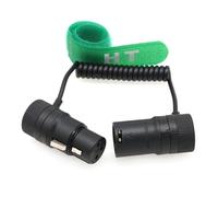 HangTon Cavo audio XLR ad angolo retto a 3 pin maschio a femmina per Sony FX3 FX9 Canon, microfono, registratore, mixer, apparecchi audio, Zoom Zaxcom, profilo basso, bobina intrecciata