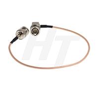 HangTon - Cavo coassiale super flessibile per fotocamera 3G HD-SDI video RF ad angolo retto da BNC maschio a maschio dritto BNC RG179, 75 Ohm (40 cm)