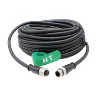HangTon Cavo connettore aeronautico M12 a 12 pin per sensore di visione industriale, Keyence IV3 Cognex in-Sight DataMan Reader Omron Microscan MicroHAWK, 50 m