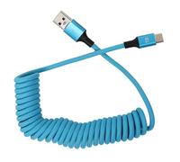 HangTon Cavo da USB-A a USB-C, CarPlay, ricarica rapida 9/12/15V 3A 45W, spirale intrecciata per iPhone 15 16, Galaxy S24, LG V60, iPad, MacBook Pro, R6 A7CR FX3 S1H fotocamera, laptop