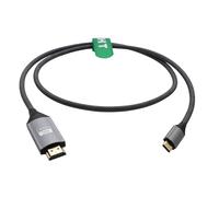 HangTon Cavo da USB-C a HDMI 4K 60Hz per computer portatile, telefono, tablet a HDTV, schermo proiettore, per iPhone 15/16, MacBook Pro/Air, Galaxy S24, grigio intrecciato, 3 m
