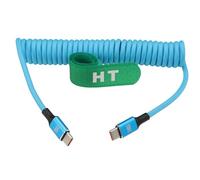 HangTon Cavo dati da USB-C a tipo C, 240 W, ad alta velocità, per Pixel 8, iPhone 15, 16, 17, Sony Xperia XZ2, Pixel 9/8, Samsung, iPad, MacBook Pro, laptop, DSLR, intrecciato, a spirale, 1 m