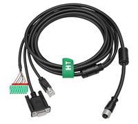 HangTon Cavo dati Ethernet I/O per HIKROBOT SC2000E SC6000 ID2000 ID2000 ID3000 sensore di visione della fotocamera, lettore di codici M12 A-Coded 17-pin a RJ45 DB9 interfaccia 8 pin, 5 m