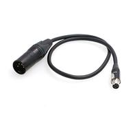 HangTon Cavo di alimentazione 12V XLR 4 pin a mini XLR 4 pin per TVLogic, Alphatron EVF Monitor 20'' (dritto)