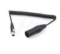 HangTon - Cavo di alimentazione da 12 V XLR a 4 pin mini XLR per TVLogic, Alphatron EVF Monitor 20'' (arrotolato)
