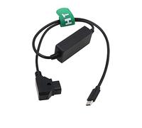 HangTon Cavo di alimentazione da 65 W, 5 V, 9 V, 12 V, 20 V, 3 A, P-Tap D-tap a USB tipo C, ricarica rapida, 61 cm, per Canon R5C A7SIII A7C iPhone 15 telefono, tablet, laptop, fotocamera mixer