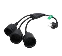 HangTon Cavo di alimentazione Euro-Schuko spina CEE7/7 maschio a presa Schuko CEE7/3 femmina, cavo di prolunga Y splitter 24"